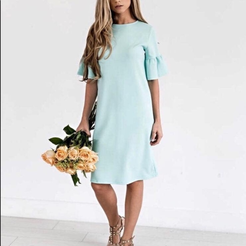 JessaKae Mint Green Ruffle Dress